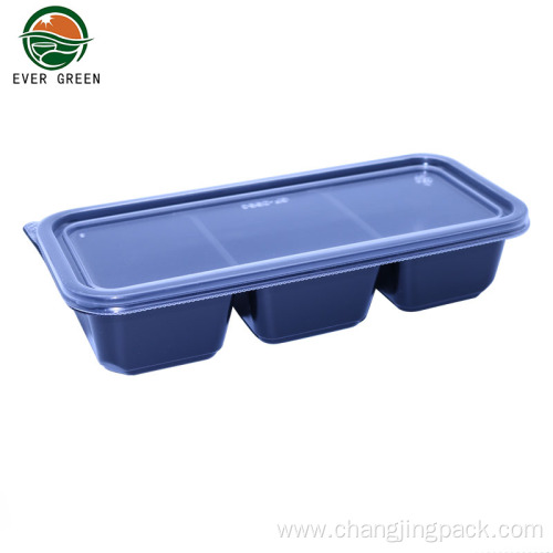 Microwavable 3 Compartment Disposable Plastic Bento Box Soup